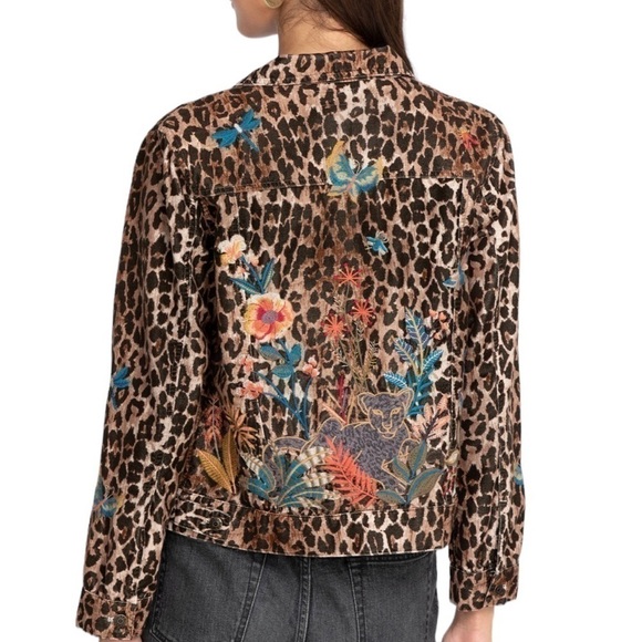 Johnny Was heavily embroidered SHURI COTTON VELVET TRUCKER JACKET NWT - Picture 6 of 10